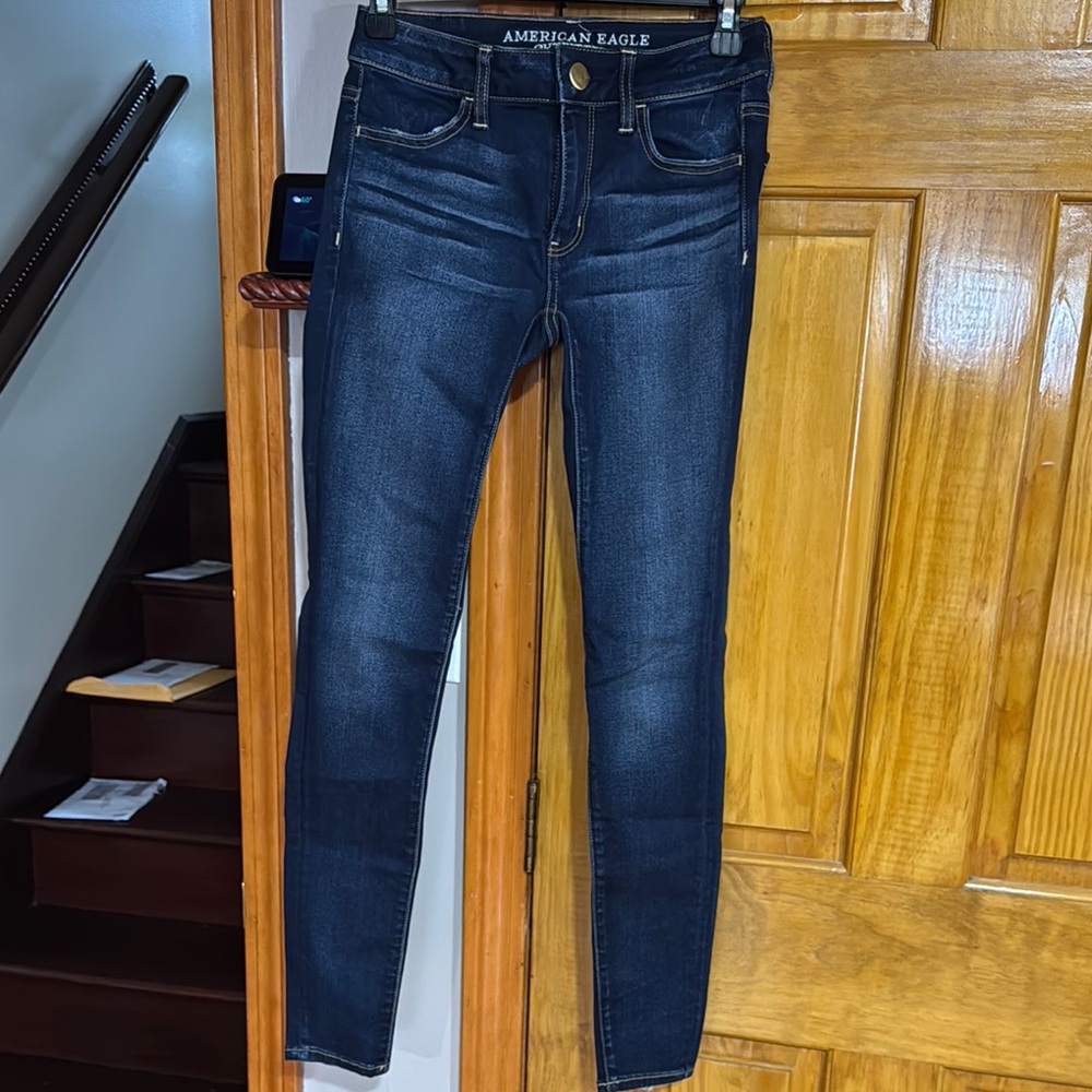 American Eagle Outfitters Women's Dark Blue Jegging Jeans